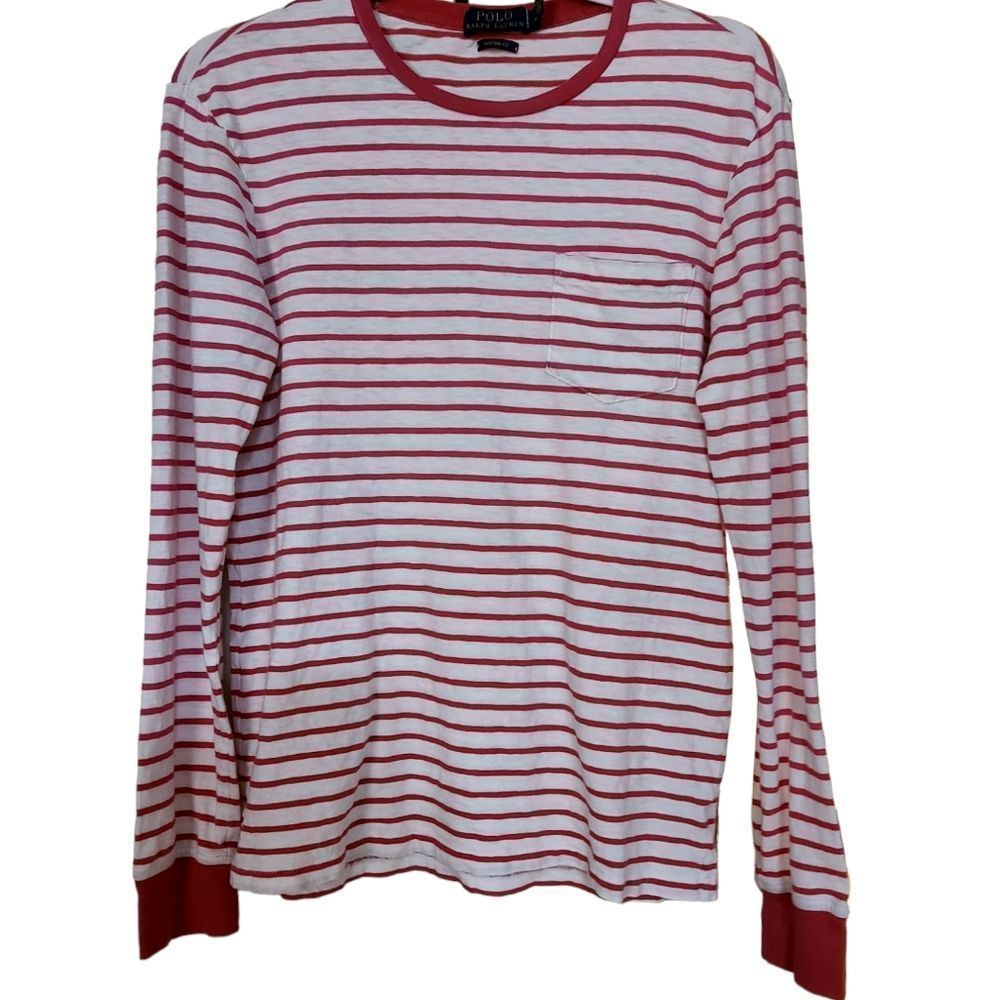 Polo Ralph Lauren Mauve an white Medium Shirt